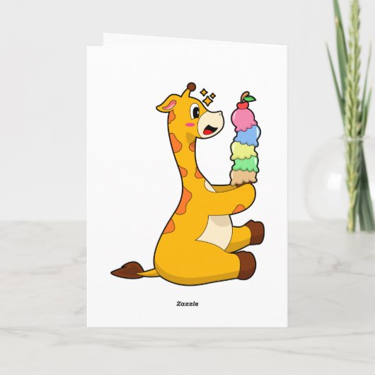 Giraffe Waffeleis Karte (Rückseite)