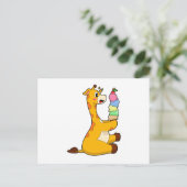 Giraffe Waffeleis Postkarte (Stehend Vorderseite)
