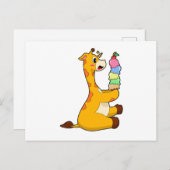 Giraffe Waffeleis Postkarte (Vorne/Hinten)