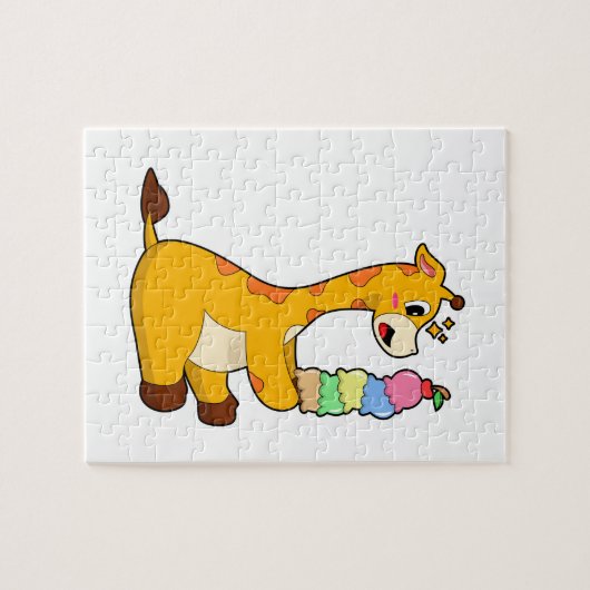 Giraffe Waffeleis Puzzle (Horizontal)
