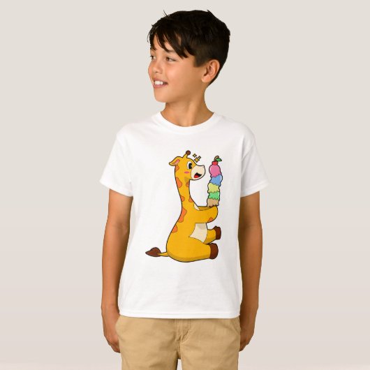 Giraffe Waffeleis T-Shirt (Vorne ganz)