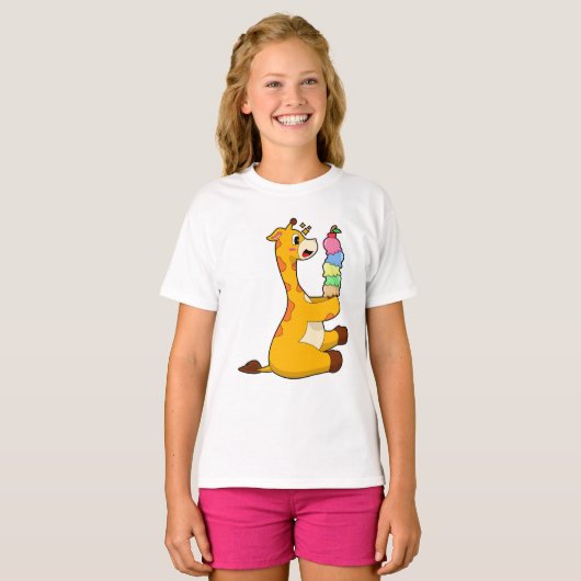 Giraffe Waffeleis T-Shirt (Vorne ganz)
