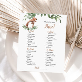 Giraffe Was ist in deinem Geldbörsenspiel?