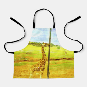 Giraffe Wasserfarbe, Kinder Schürze Vollausdruck