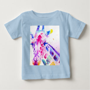 Giraffe Watercolor Babies Lila Gifts Lavendel Baby T-shirt
