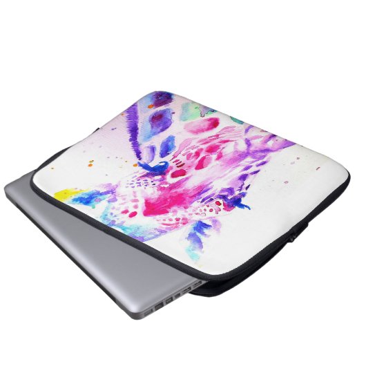 Giraffe Watercolor Babies Lila Gifts Lavendel Laptopschutzhülle (Vorne Knopf)
