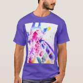 Giraffe Watercolor Mens Lila Gifts Lavendel T-Shirt (Vorderseite)