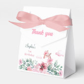 Giraffe Watercolor Pink Floral Gevor Box Geschenkschachtel (Vorderseite)