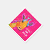 Giraffe Watercolor Safari Jungle Niedlich Baby Dus Serviette (Ecke)