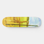 Giraffe Watercolor Skateboard (Horizontal)