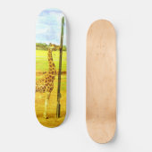 Giraffe Watercolor Skateboard (Vorderseite)