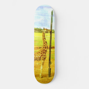 Giraffe Watercolor Skateboard