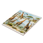 Giraffe Watercolor Tile Design Fliese (Seite)
