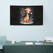 Giraffe Wear Weihnachtsmannmütze Matching Christma Banner (Messeveranstaltung)