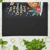 Giraffe Wear Weihnachtsmannmütze Matching Christma Geschirrtuch (Gefaltet)