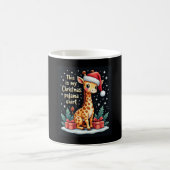 Giraffe Wear Weihnachtsmannmütze Matching Christma Kaffeetasse (Mittel)