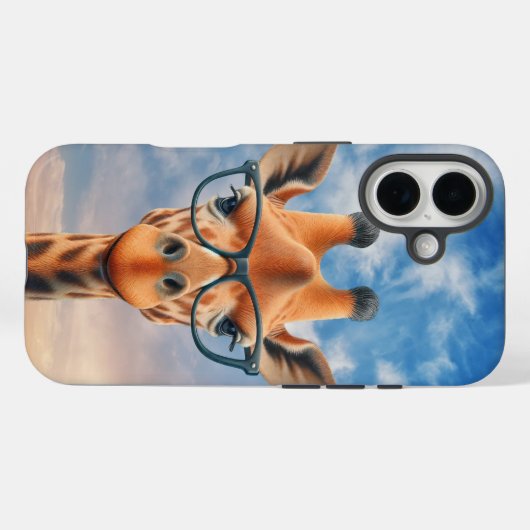 Giraffe Wearing Eyeglasses Case-Mate iPhone Hülle (Rückseite (Horizontal))