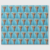 Giraffe Wearing Eyeglasses Geschenkpapier (Flach)