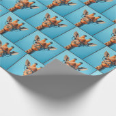 Giraffe Wearing Eyeglasses Geschenkpapier (Ecke)