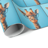 Giraffe Wearing Eyeglasses Geschenkpapier (Rolleneckpunkt)