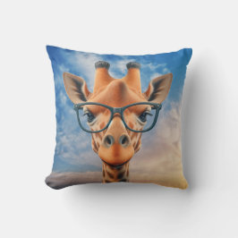 Giraffe Wearing Eyeglasses Kissen