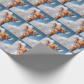 Giraffe Wearing Red Eyeglasses Geschenkpapier (Ecke)