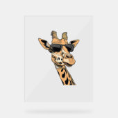 Giraffe Wearing-Sonnenbrille Acrylschild (Vorderseite)