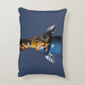 Giraffe wearing top hat and glasses dekokissen (Rückseite(Vertikal))