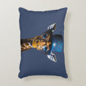 Giraffe wearing top hat and glasses dekokissen (Vorderseite(Vertikal))