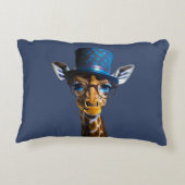 Giraffe wearing top hat and glasses dekokissen (Rückseite)