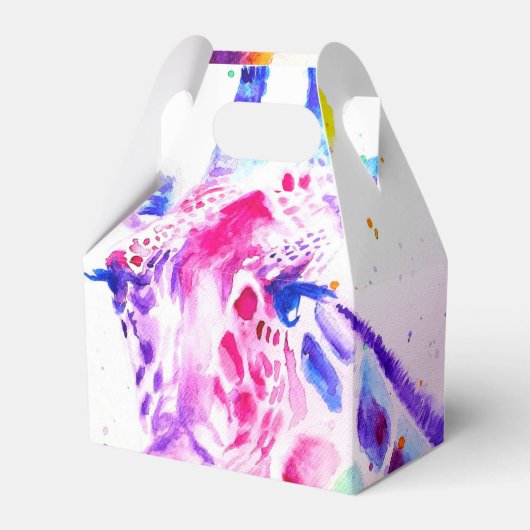 Giraffe Wedding Cake Favour Box Zoo Animal Geschenkschachtel (Vorderseite)