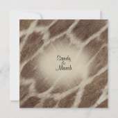 Giraffe Wedding Einladung (Rückseite)