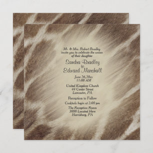 Giraffe Wedding Einladung