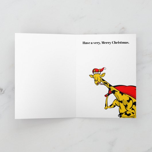 Giraffe Weihnachten (Innenseite)