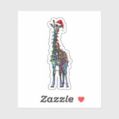 Giraffe Weihnachten _1 Aufkleber (Blatt)