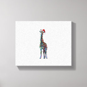 Giraffe Weihnachten _1 Leinwanddruck