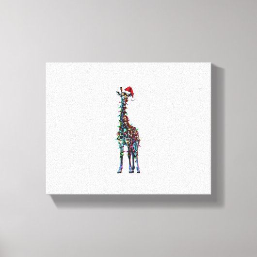 Giraffe Weihnachten _1 Leinwanddruck (Vorderseite)