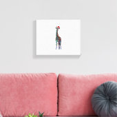 Giraffe Weihnachten _1 Leinwanddruck (Insitu (Wohnzimmer))