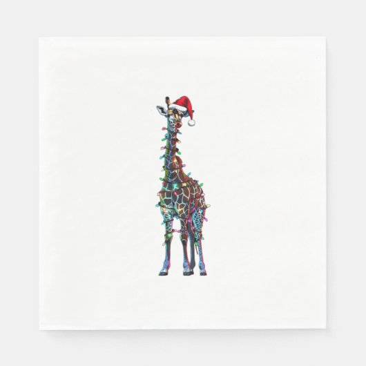 Giraffe Weihnachten _1 Serviette (Vorderseite)