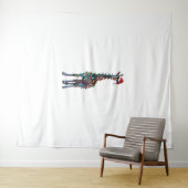 Giraffe Weihnachten _1 Wandteppich (Beispiel (Horizontal))