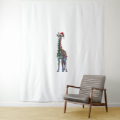 Giraffe Weihnachten _1 Wandteppich (Beispiel)