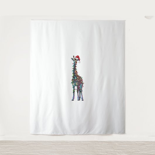 Giraffe Weihnachten _1 Wandteppich (Vorderseite)