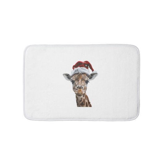 Giraffe Weihnachten Badematte (Vorderseite)
