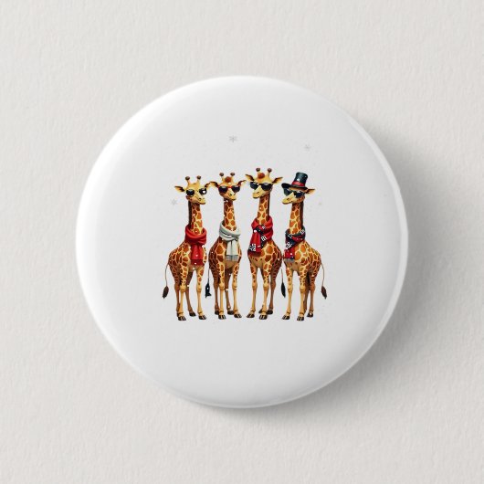 Giraffe Weihnachten Chic Oversized T-Shirt Button (Vorderseite)