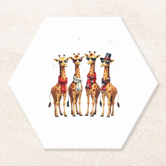 Giraffe Weihnachten Chic Oversized T-Shirt Untersetzer (Vorderseite)