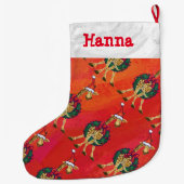 Giraffe Weihnachten Große Weihnachtsfeier Strumpf Großer Weihnachtsstrumpf (Rückseite)