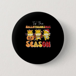 Giraffe Weihnachten Halloween Ist Das Hallothanksm Button