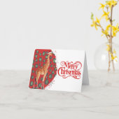 Giraffe Weihnachten Karte (Gelbe Blume)