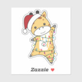 Giraffe Weihnachts-Giraffen Wintertiersticker Aufkleber (Blatt)