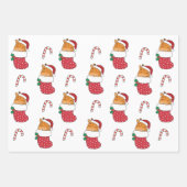 Giraffe Weihnachts-Wintertiere Feiertage Giraffen Geschenkpapier Set (Vorderseite 2)